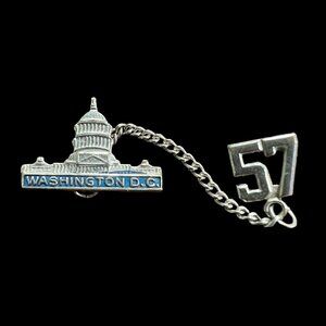 Washington DC Tie Tack 1957 Souvenir Vintage Capital Building Lapel Pin
